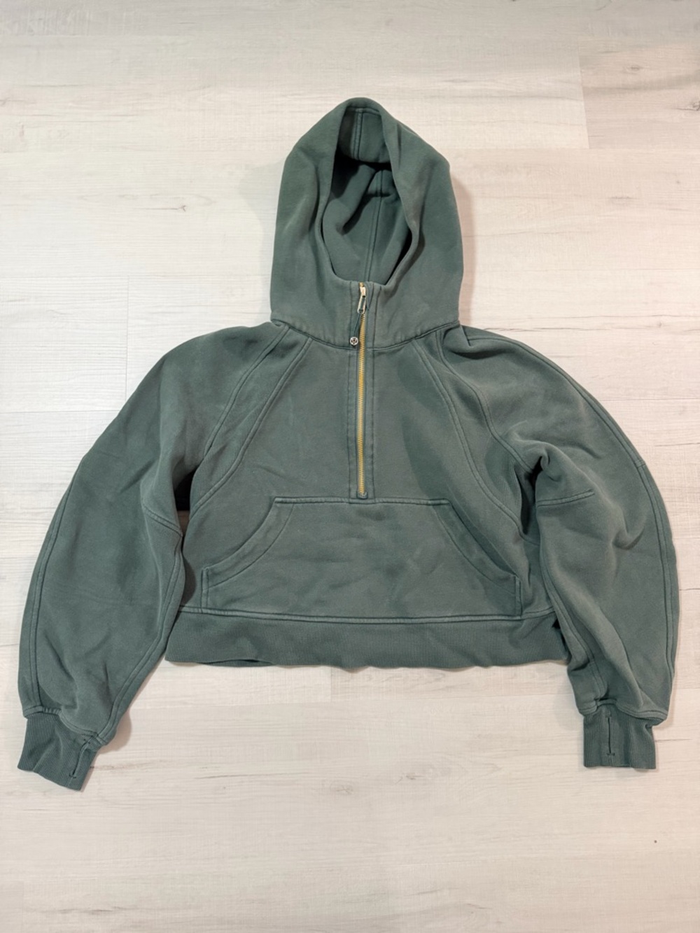 Lululemon Dark Forest Scuba Oversized Half Zip Hoodie